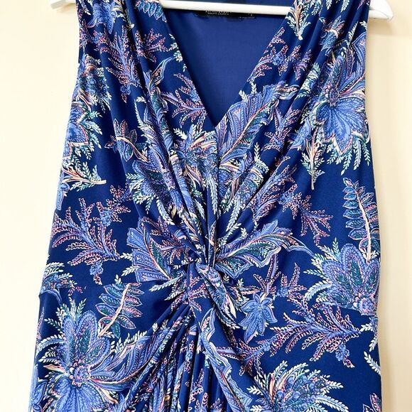 Lauren Ralph Lauren Floral Twist-Front Jersey Sleeveless Dress - Picture 6 of 8